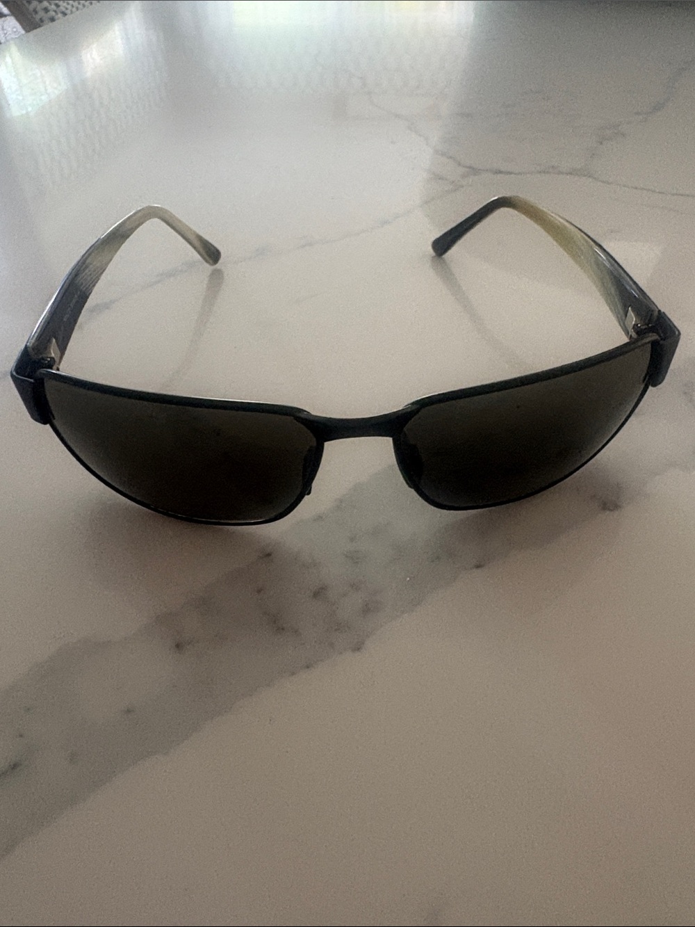 Maui Jim Black Frame Polarized Sunglasses with Dark Lenses